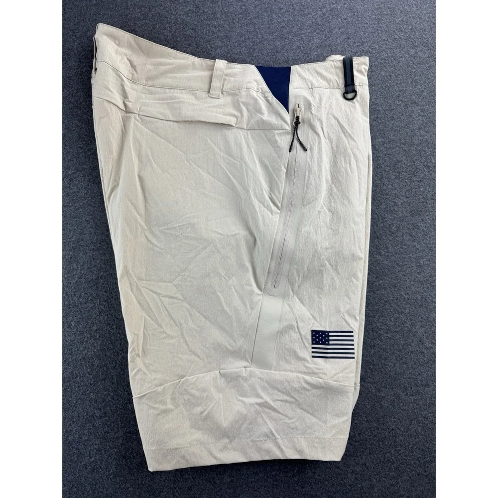 Nike Shorts Mens Size 38 USA Olympic Flag Swoosh Sports Outdoor 812246-201 Beige